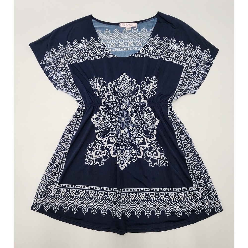 Julies Closet Maternity Top Size S Boho Hippy‎ Retro Navy Blue